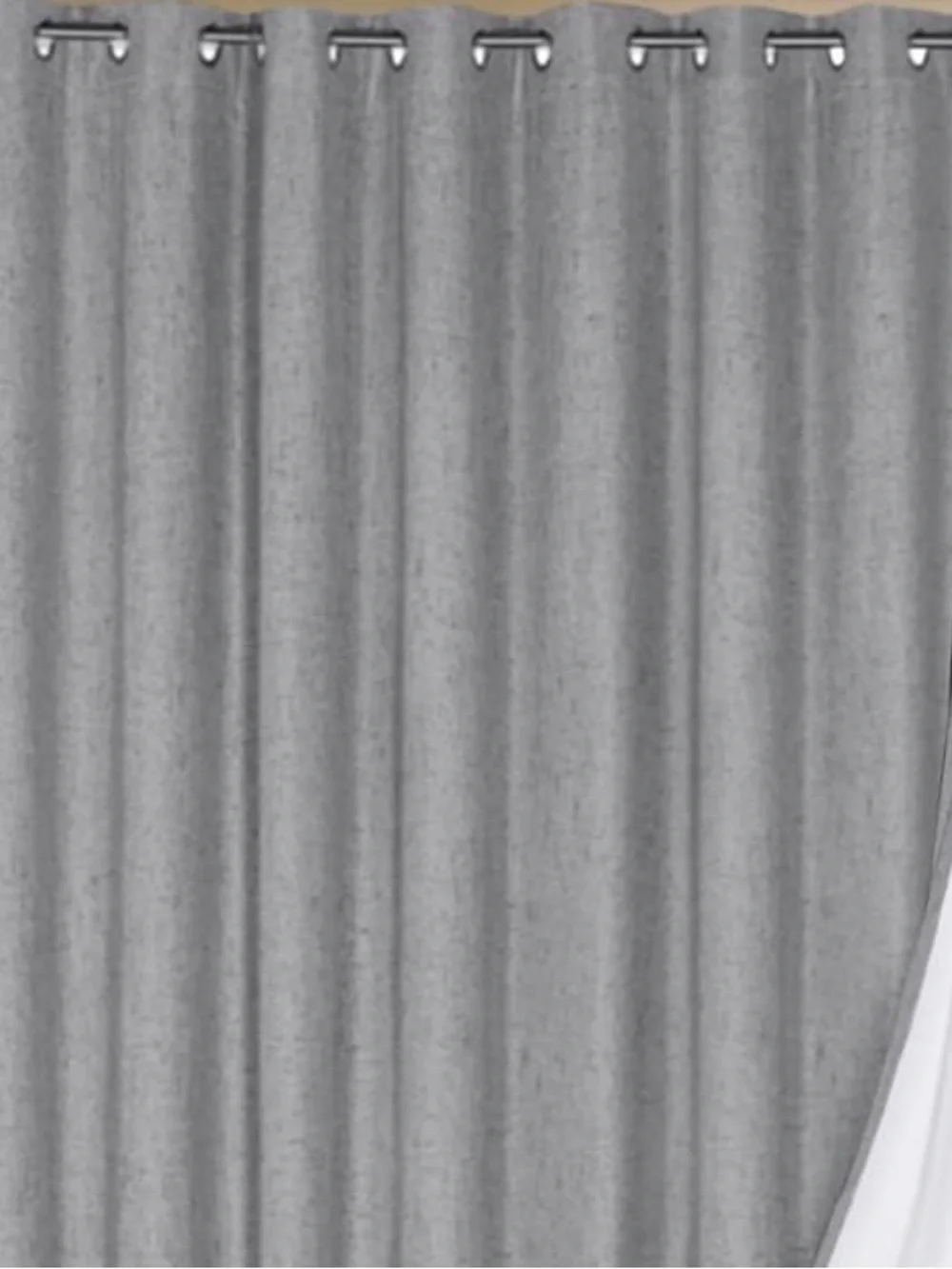 H.VERSAILTEX Grey Grommet-Top Blackout Curtain Panel